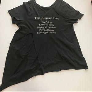 Wildfox Mermaid Tee Gray size M